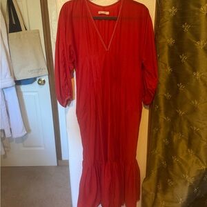 SOLD // The Antonia Dress in Candy Red